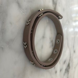 Stella and dot faux leather wrap bracelet